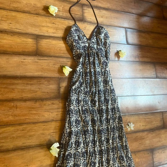 Gorgeous bohemian blue patterned cotton maxi dress 🦋 - Picture 5 of 8